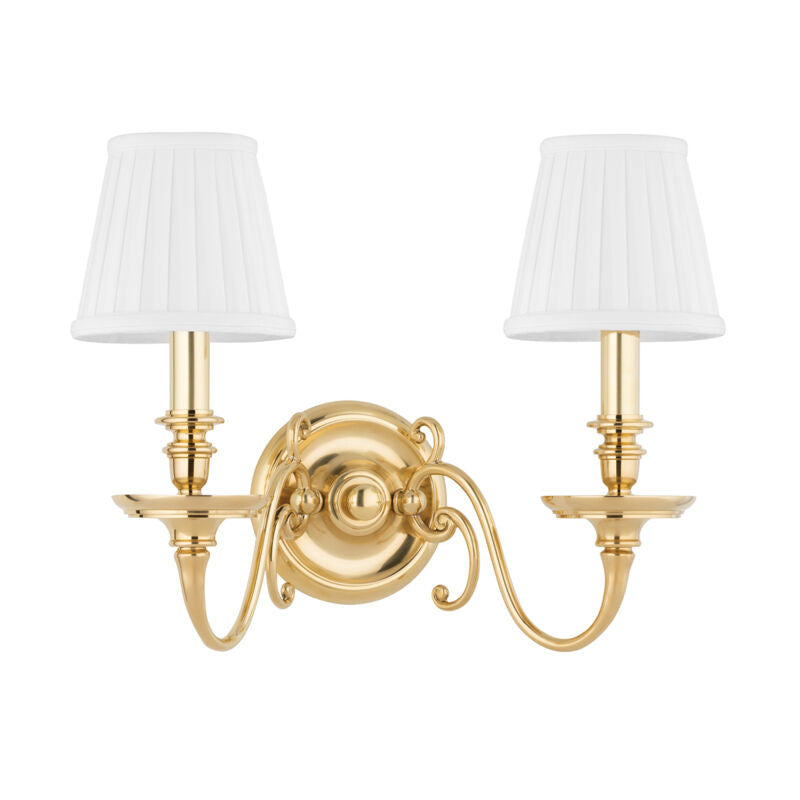 Hudson Valley Lighting Charleston Wall Sconce in Aged Brass 1742-AGB