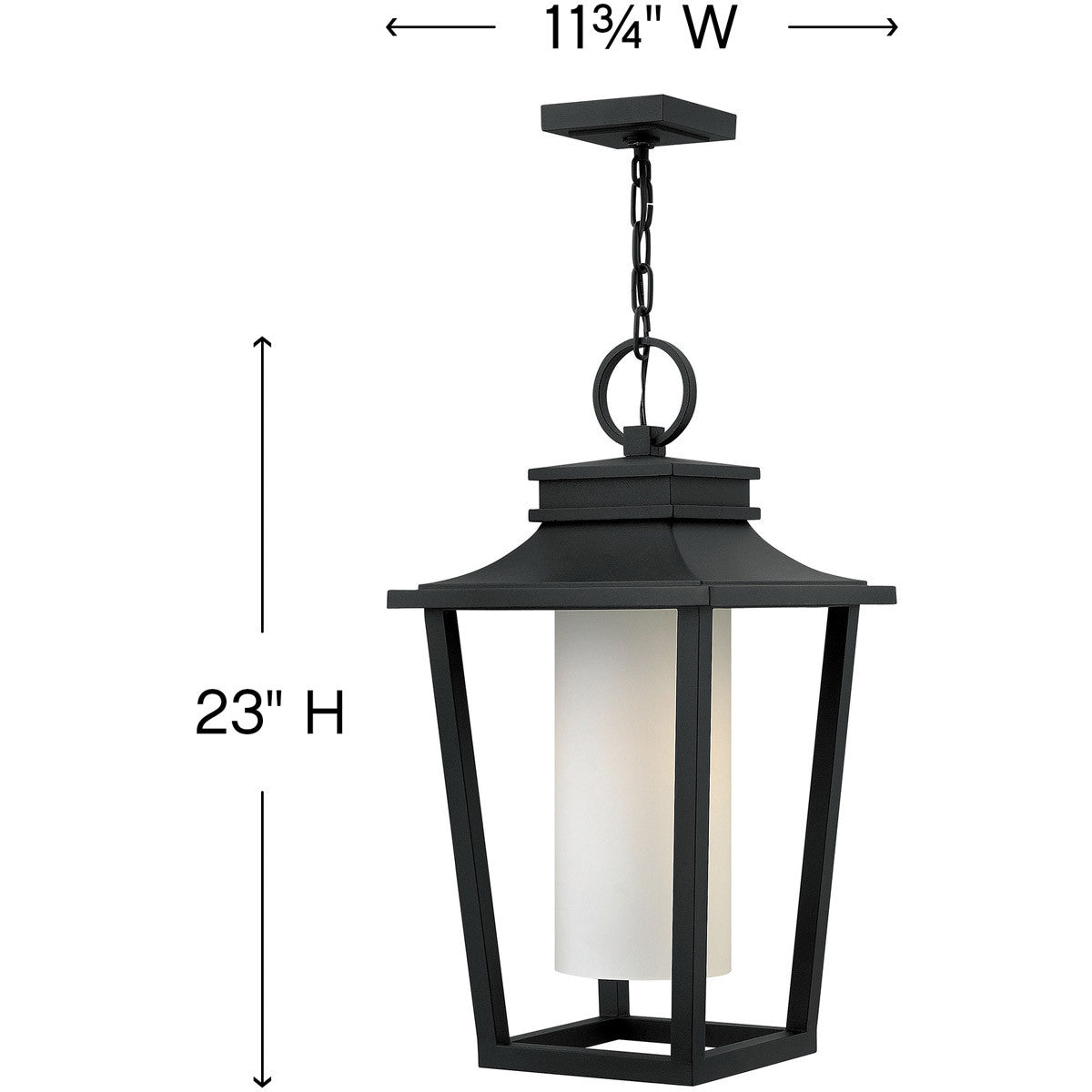 Hinkley Lighting Sullivan Medium Hanging Lantern Black 1742BK