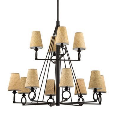 Hudson Valley Lighting Pendelton Chandelier in Aged Iron 1744-AI