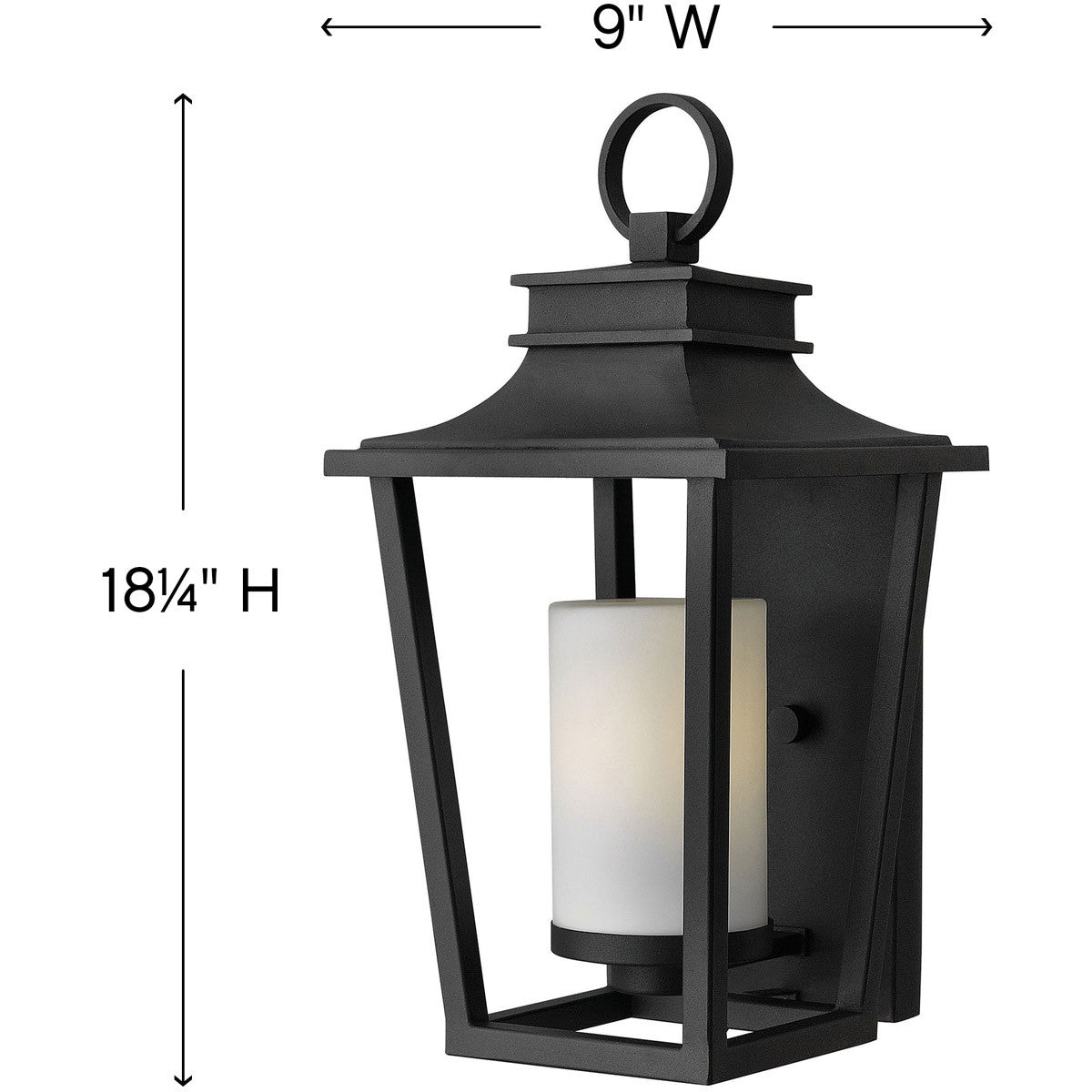 Hinkley Lighting Sullivan Small Wall Mount Lantern Black 1744BK