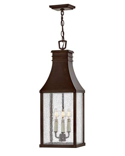 Hinkley Lighting Beacon Hill Medium Hanging Lantern in Blackened Copper 17462BLC