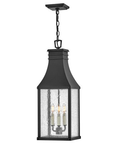 Hinkley Lighting Beacon Hill Medium Hanging Lantern in Museum Black 17462MB