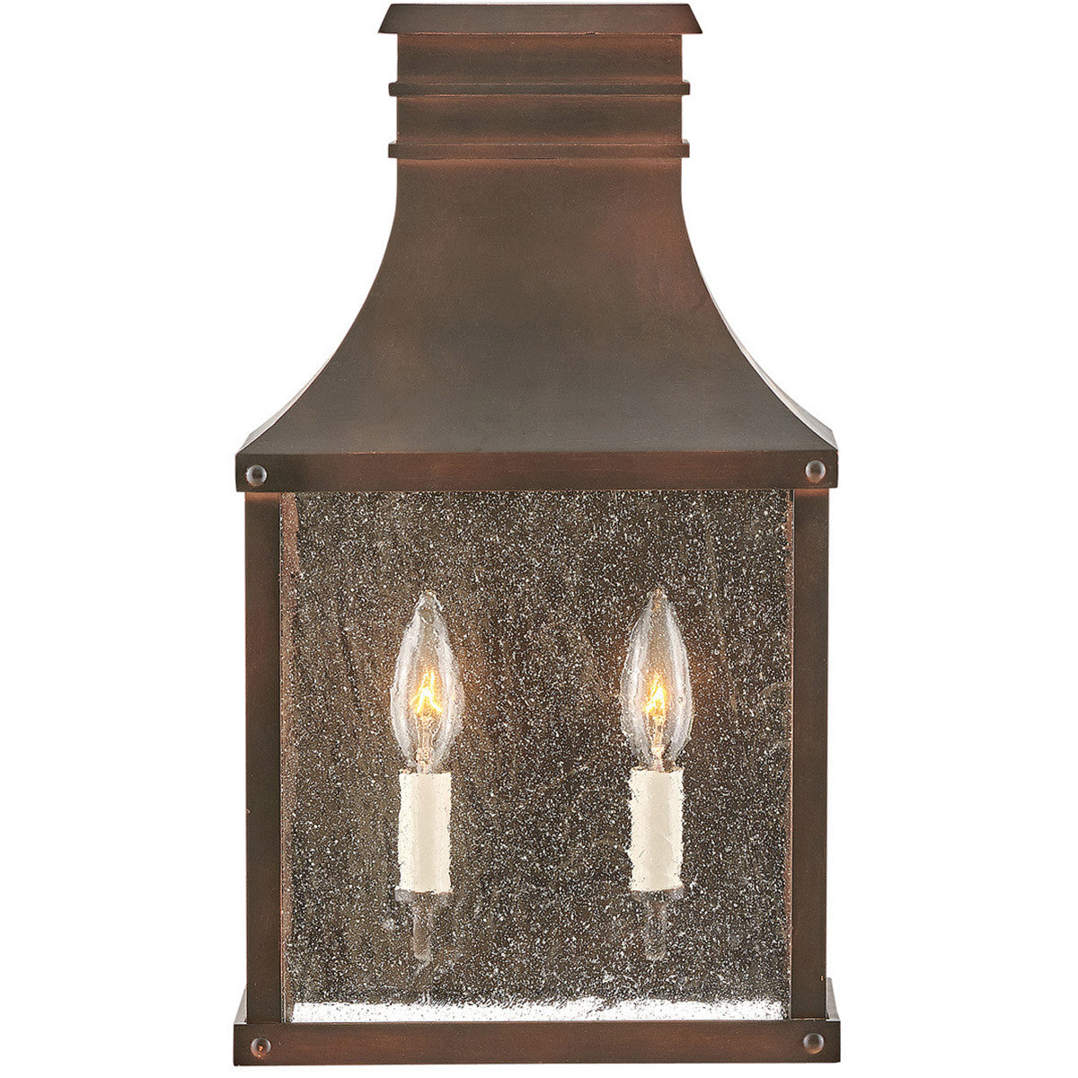 Hinkley Lighting Beacon Hill Medium Wall Mount Lantern Blackened Copper 17464BLC