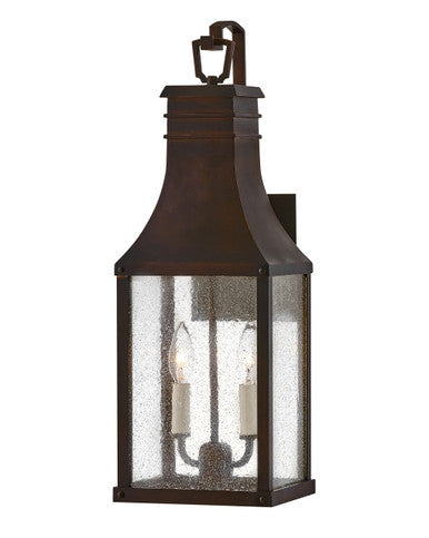 Hinkley Lighting Beacon Hill Medium Wall Mount Lantern Blackened Copper 17464BLC