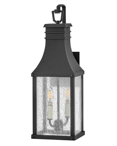 Hinkley Lighting Beacon Hill Medium Wall Mount Lantern in Museum Black 17464MB