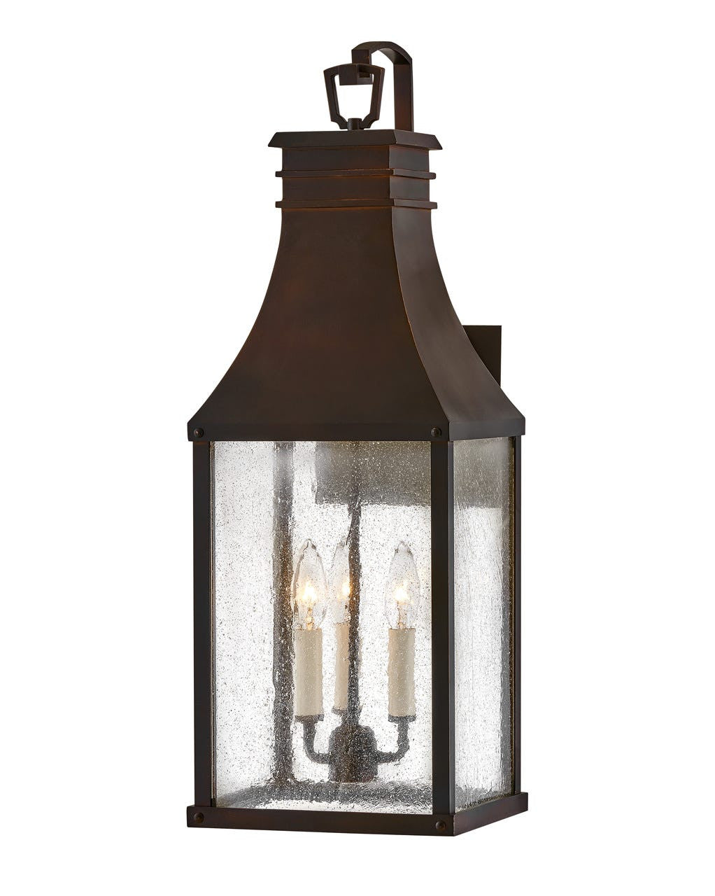 Hinkley Lighting Beacon Hill Large Wall Mount Lantern Blackened Copper 17465BLC