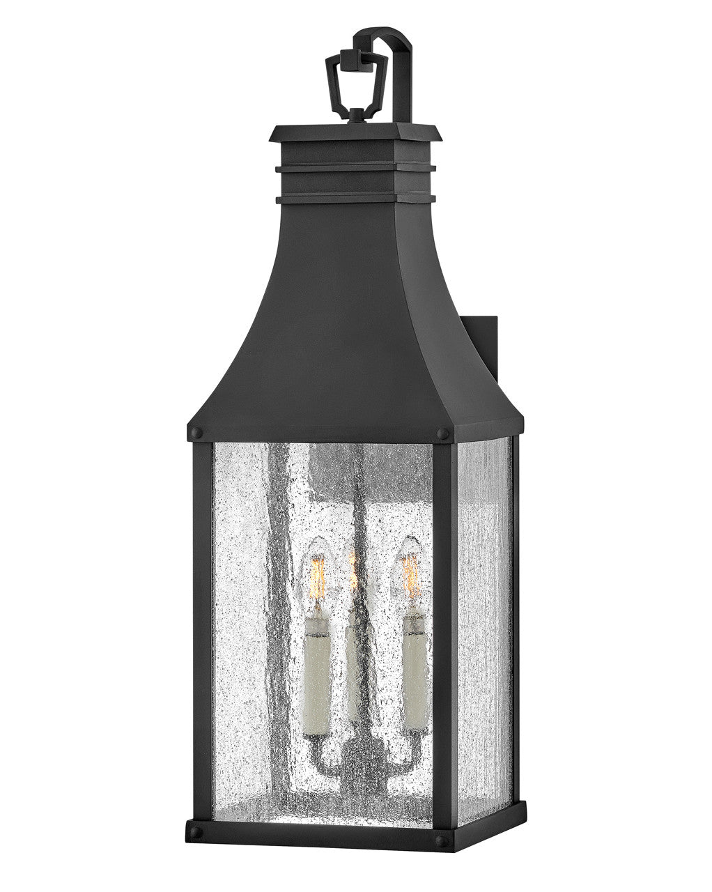 Hinkley Lighting Beacon Hill Large Wall Mount Lantern in Museum Black 17465MB