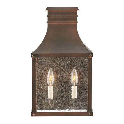 Hinkley Lighting Beacon Hill Medium Wall Mount Lantern Blackened Copper 17466BLC