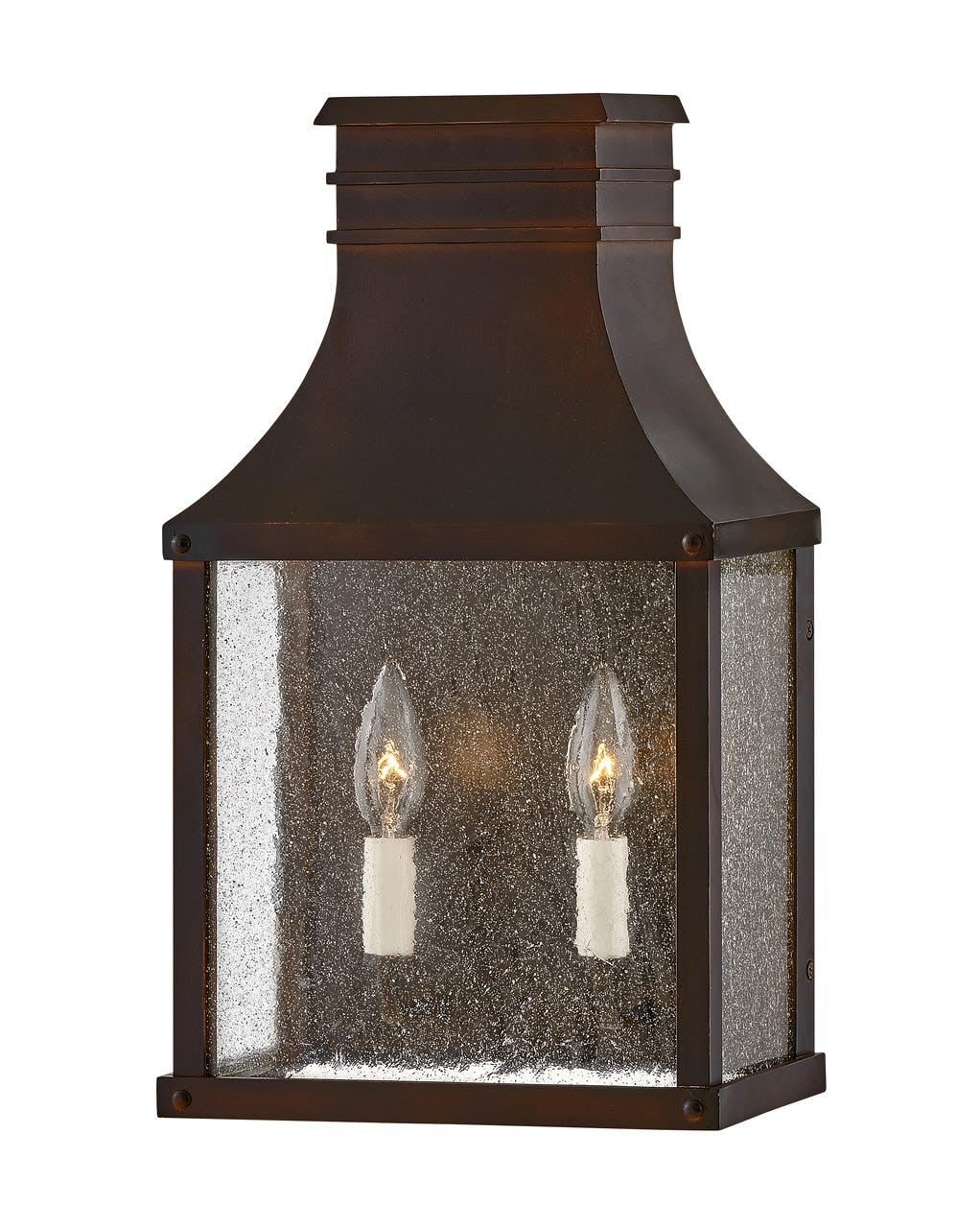 Hinkley Lighting Beacon Hill Medium Wall Mount Lantern Blackened Copper 17466BLC