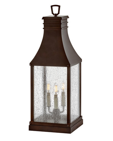 Hinkley Lighting Beacon Hill Large Pier Mount Lantern 12v in Blackened Copper 12V LED Bulb(s) Included  17467BLC-LV