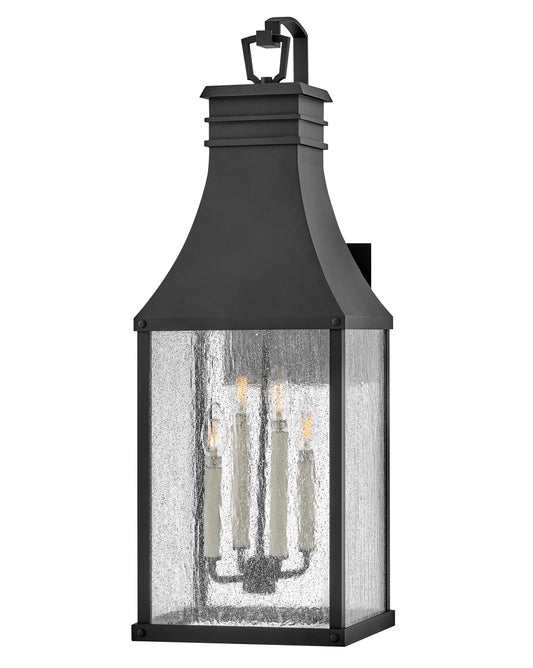 Hinkley Lighting Beacon Hill Extra Large Wall Mount Lantern in Museum Black 17468MB