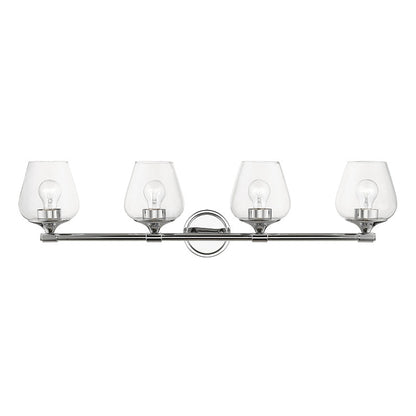 Livex Lighting Willow Collection  4 Light Polished Chrome Vanity Sconce in Polished Chrome 17474-05