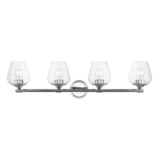 Livex Lighting Willow Collection  4 Light Polished Chrome Vanity Sconce in Polished Chrome 17474-05