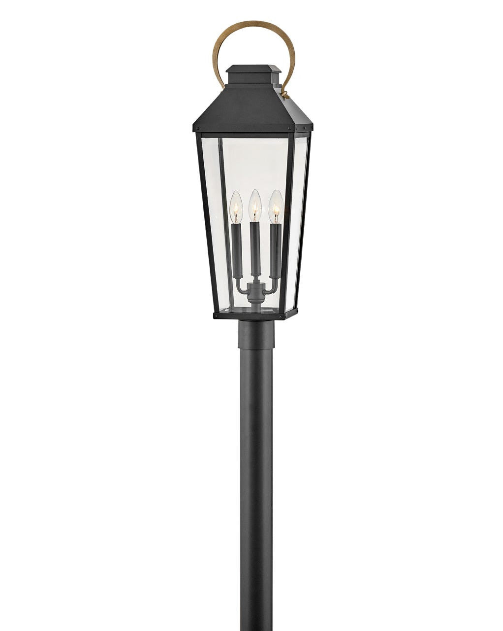 Hinkley Lighting Dawson Large Post Top or Pier Mount Lantern in Black 17501BK