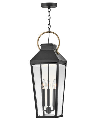 Hinkley Lighting Dawson Large Hanging Lantern in Black 17502BK