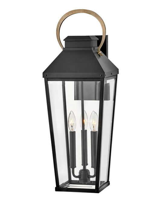 Hinkley Lighting Dawson Large Wall Mount Lantern in Black 17505BK