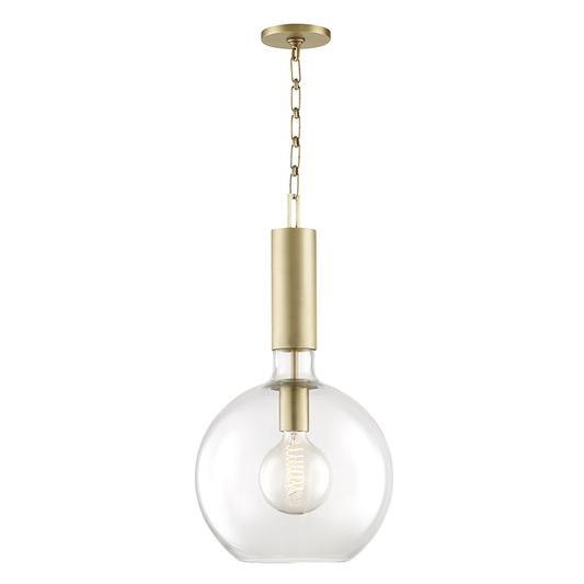 Hudson Valley Lighting Raleigh Pendant in Aged Brass 1413-AGB