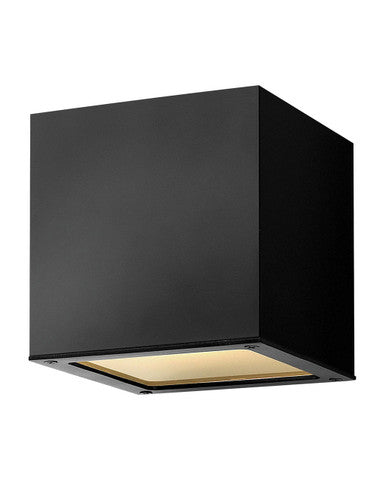 Hinkley Lighting Kube Small Down Light Wall Mount Lantern Satin Black 1768SK