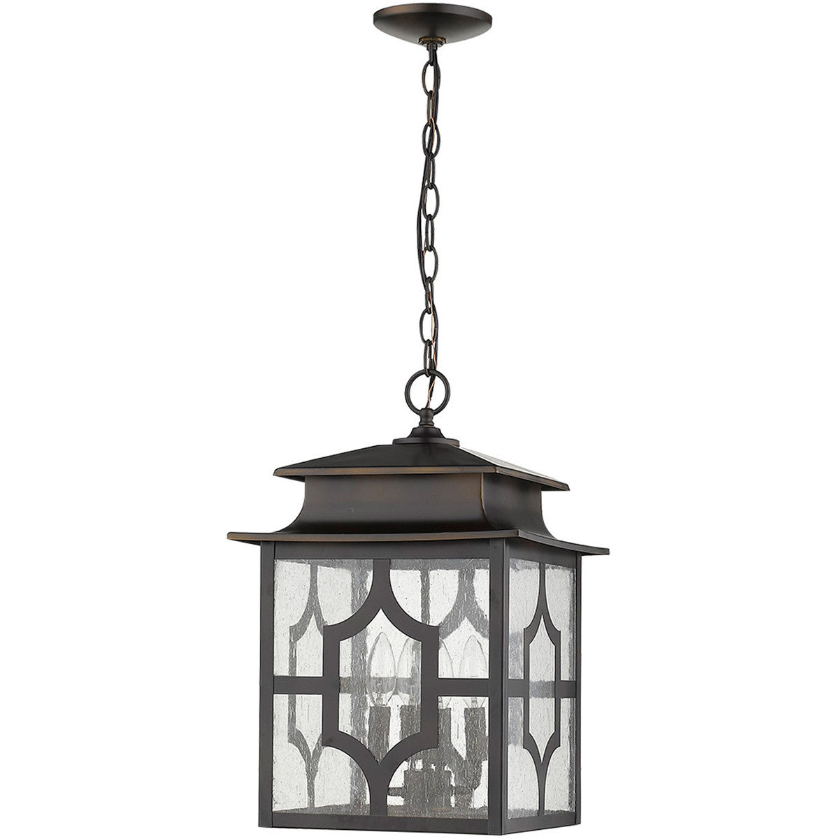 Acclaim Lighting Calvert 4-Light Oil-Rubbed Bronze Hanging Lantern in Oil-Rubbed Bronze 1776ORB