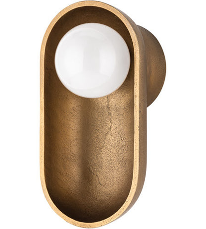 Hudson Valley Lighting Nathan 1 Light Wall Sconce in Aged Brass 1781-AGB