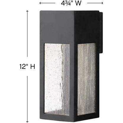 Hinkley Lighting Rook Medium Wall Mount Lantern Satin Black LED Bulb(s) Included 1784SK-LL