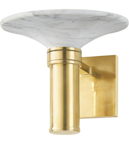 Hudson Valley Lighting Brann 1 Light Wall Sconce in Aged Brass 1800-AGB