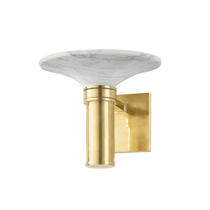 Hudson Valley Lighting Brann Wall Sconce in Aged Brass 1800-AGB