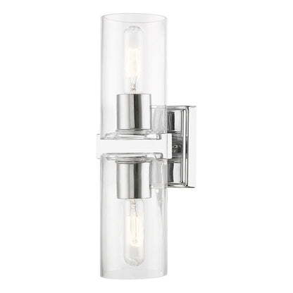 Livex Lighting Clarion Collection  2 Light Polished Chrome Vanity Sconce in Polished Chrome 18032-05