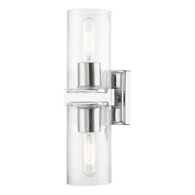 Livex Lighting Clarion Collection  2 Light Polished Chrome Vanity Sconce in Polished Chrome 18032-05