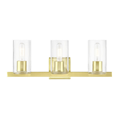 Livex Lighting Clarion Collection  3 Light Satin Brass Vanity Sconce in Satin Brass 18033-12