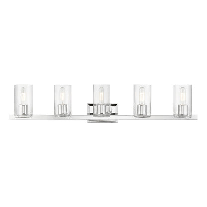 Livex Lighting Clarion Collection  5 Light Polished Chrome Vanity Sconce in Polished Chrome 18035-05