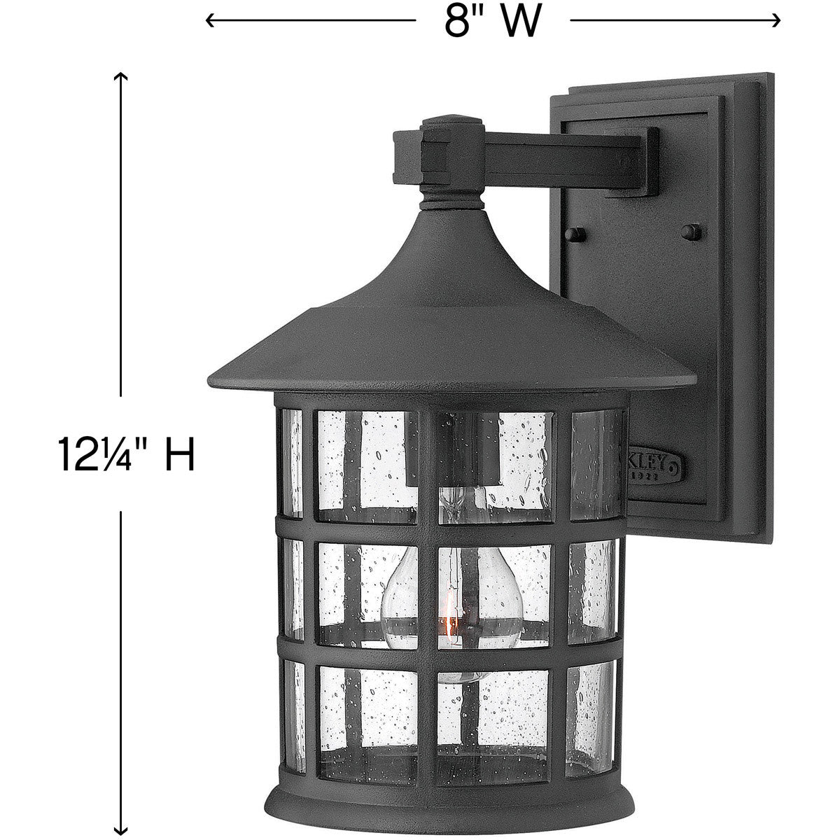 Hinkley Lighting Freeport Medium Wall Mount Lantern Black 1804BK