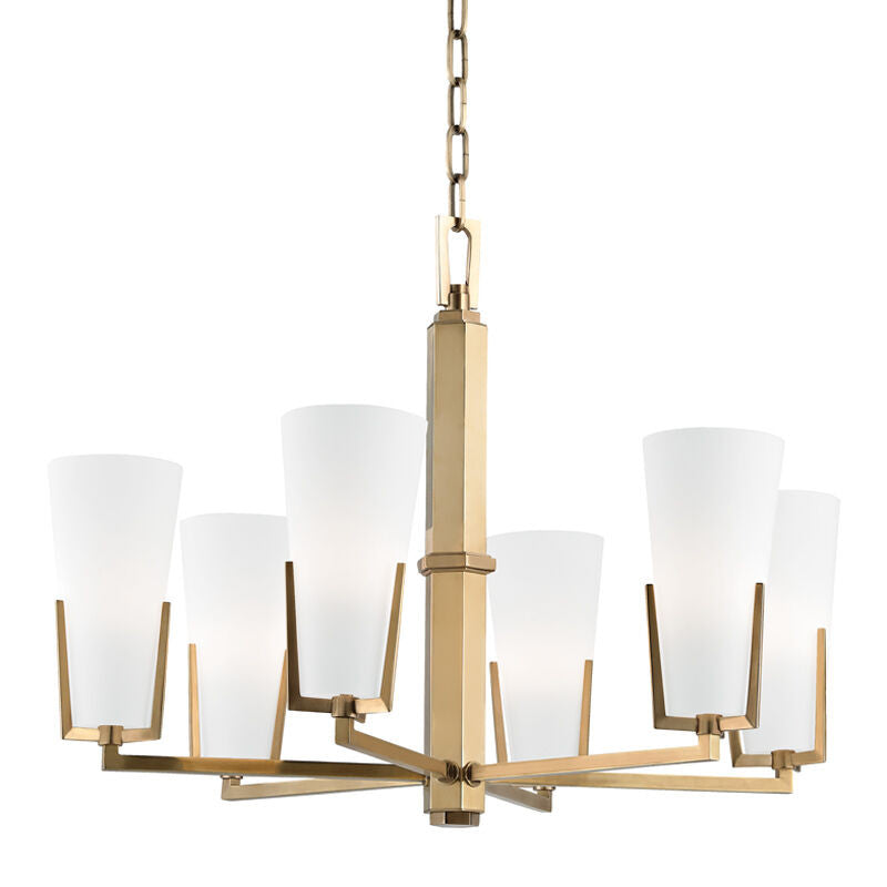 Hudson Valley Lighting Upton Chandelier in Aged Brass 1806-AGB