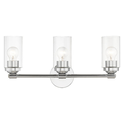 Livex Lighting Whittier Collection 3 Light Polished Chrome Vanity Sconce 18083-05