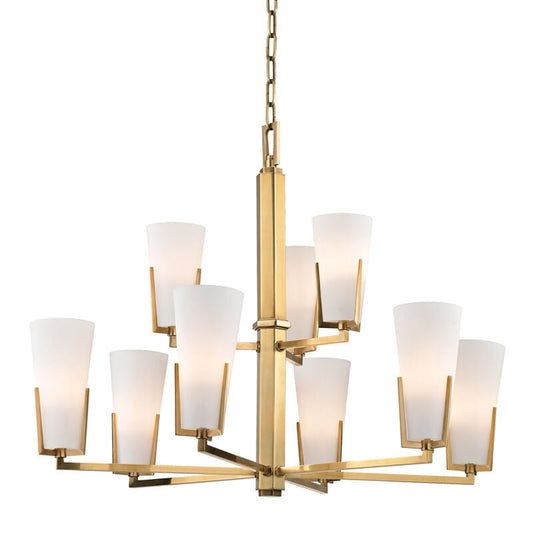 Hudson Valley Lighting Upton Chandelier in Aged Brass 1809-AGB