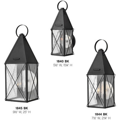 Hinkley Lighting York Large Wall Mount Lantern Black 1845BK