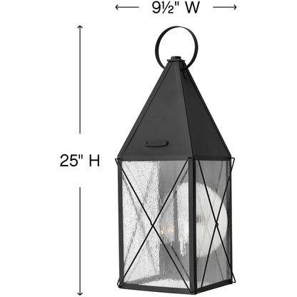 Hinkley Lighting York Large Wall Mount Lantern Black 1845BK