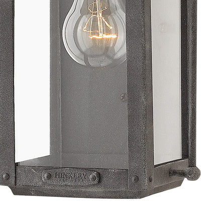 Hinkley Lighting Anchorage Small Wall Mount Lantern Aged Zinc LED Bulb(s) Included 1850DZ-LL