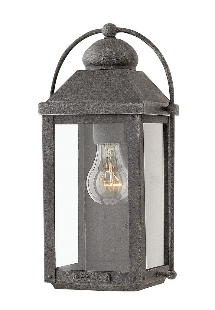 Hinkley Lighting Anchorage Small Wall Mount Lantern Aged Zinc 1850DZ