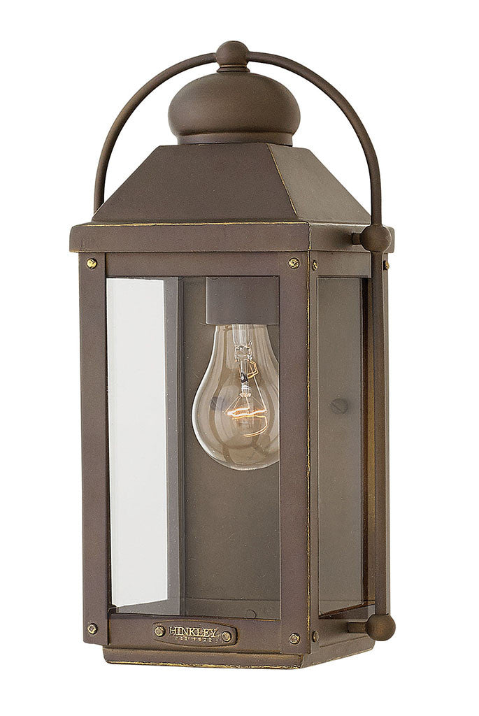 Hinkley Lighting Anchorage Small Wall Mount Lantern Light Oiled Bronze 1850LZ