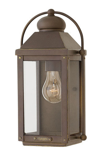 Hinkley Lighting Anchorage Small Wall Mount Lantern Light Oiled Bronze 1850LZ