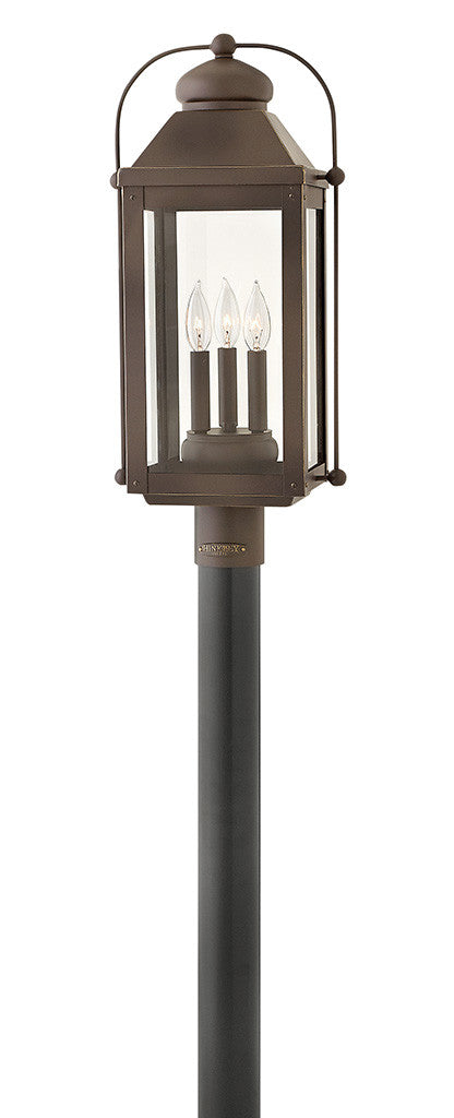 Hinkley Lighting Anchorage Large Post Top or Pier Mount Lantern Light Oiled Bronze LED Bulb(s) Included 1851LZ-LL