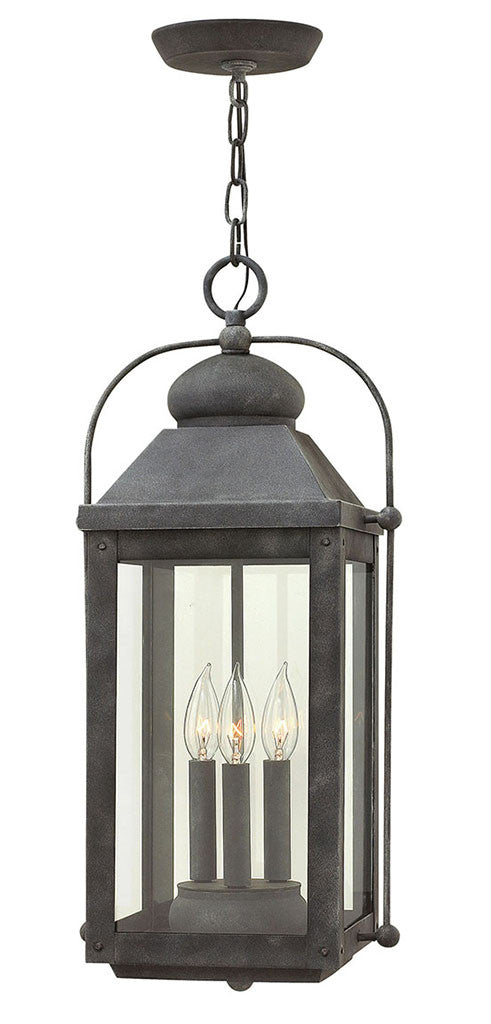 Hinkley Lighting Anchorage Large Hanging Lantern Aged Zinc 1852DZ