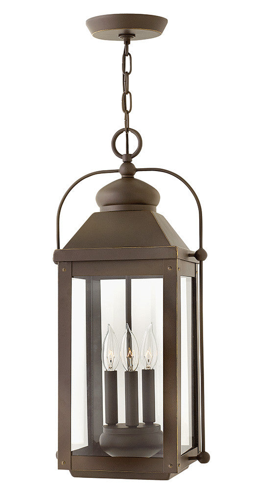 Hinkley Lighting Anchorage Large Hanging Lantern Light Oiled Bronze LED Bulb(s) Included 1852LZ-LL