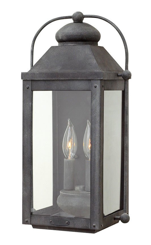 Hinkley Lighting Anchorage Medium Wall Mount Lantern Aged Zinc LED Bulb(s) Included 1854DZ-LL