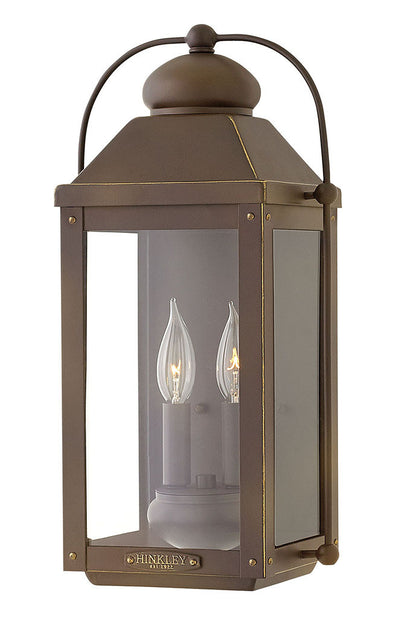 Hinkley Lighting Anchorage Medium Wall Mount Lantern Light Oiled Bronze 1854LZ