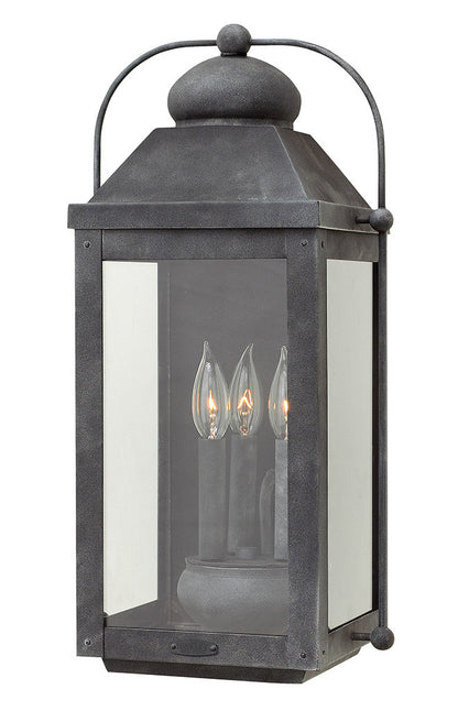 Hinkley Lighting Anchorage Large Wall Mount Lantern Aged Zinc LED Bulb(s) Included 1855DZ-LL