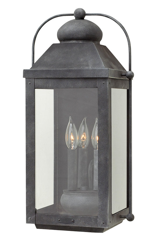 Hinkley Lighting Anchorage Large Wall Mount Lantern Aged Zinc LED Bulb(s) Included 1855DZ-LL