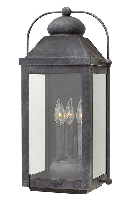 Hinkley Lighting Anchorage Large Wall Mount Lantern Aged Zinc 1855DZ