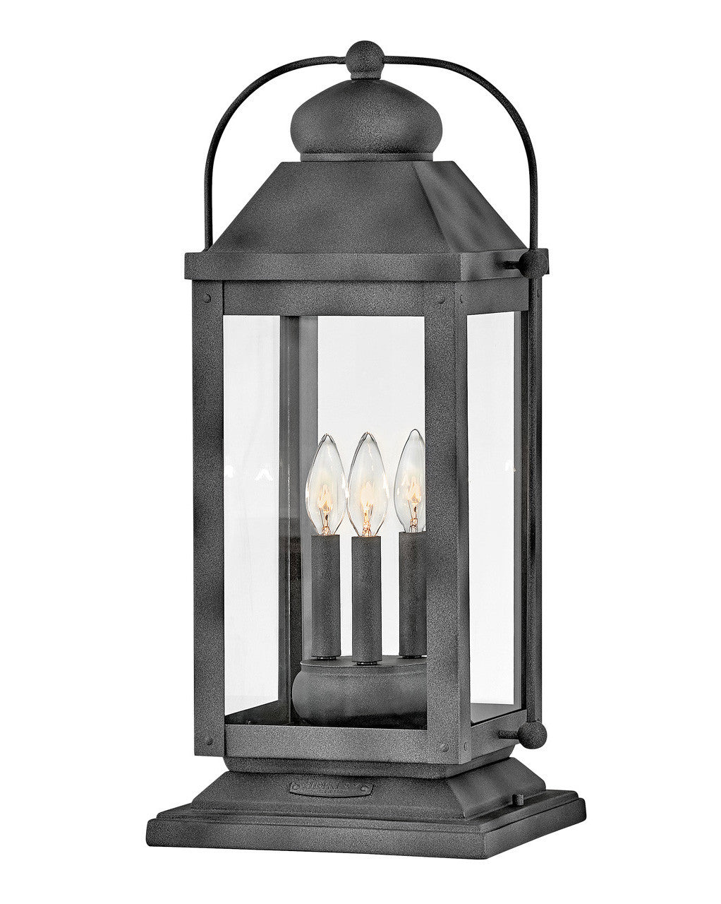 Hinkley Lighting Anchorage Large Pier Mount Lantern Aged Zinc LED Bulb(s) Included 1857DZ-LL